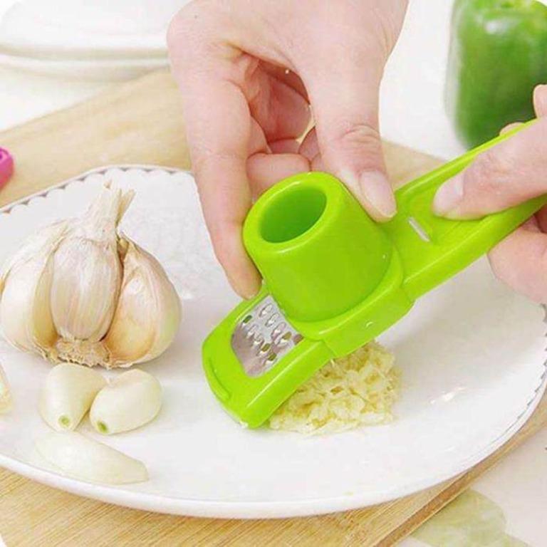 Multi-function Garlic Ginger Press Hand Held Grinding Slicer