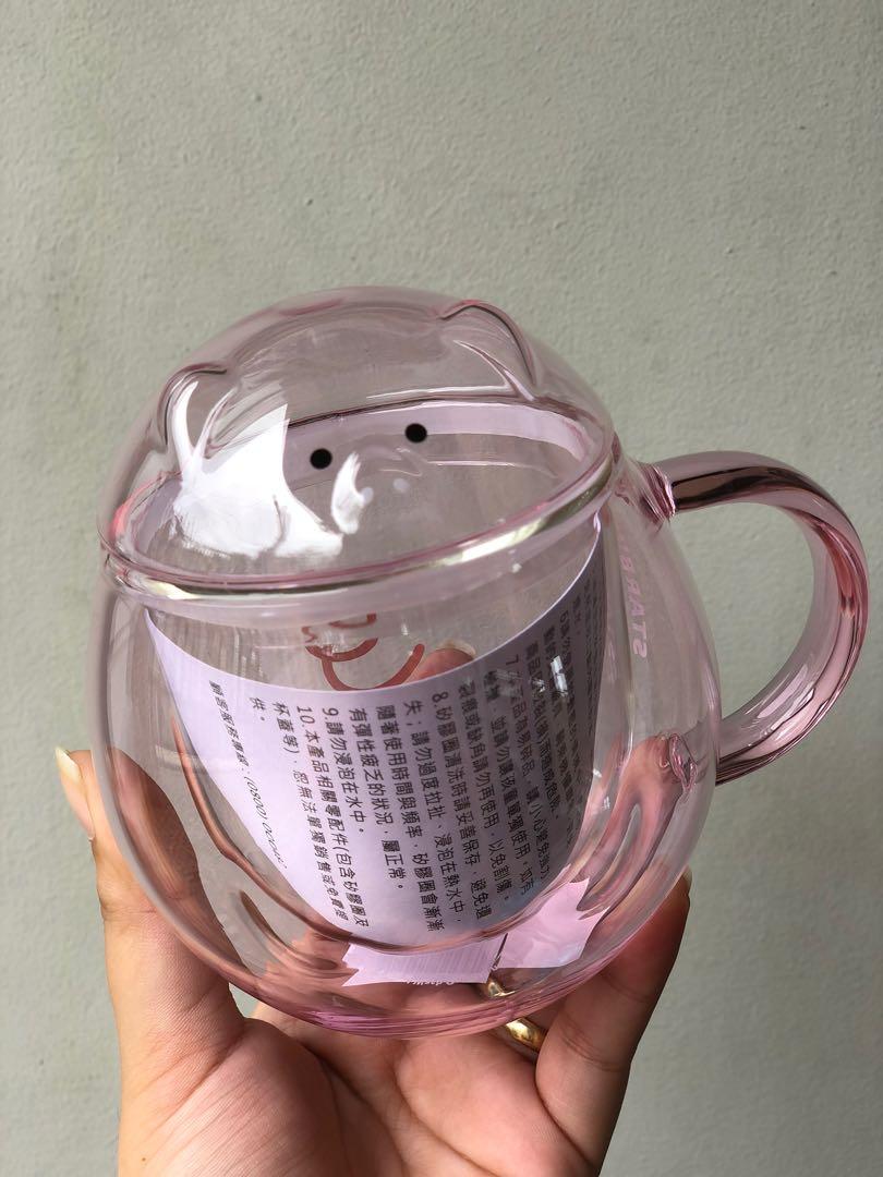 Starbucks Pig Double Wall Glass, Furniture & Home Living, Kitchenware