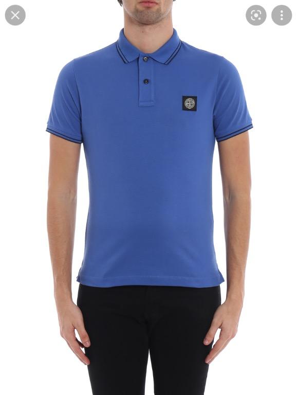 Light blue stone island polo shop