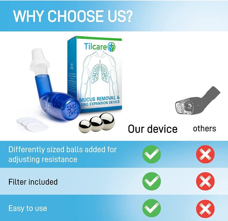 Tilcare Breathing Lung Expander & Mucus Removal Device Exercise