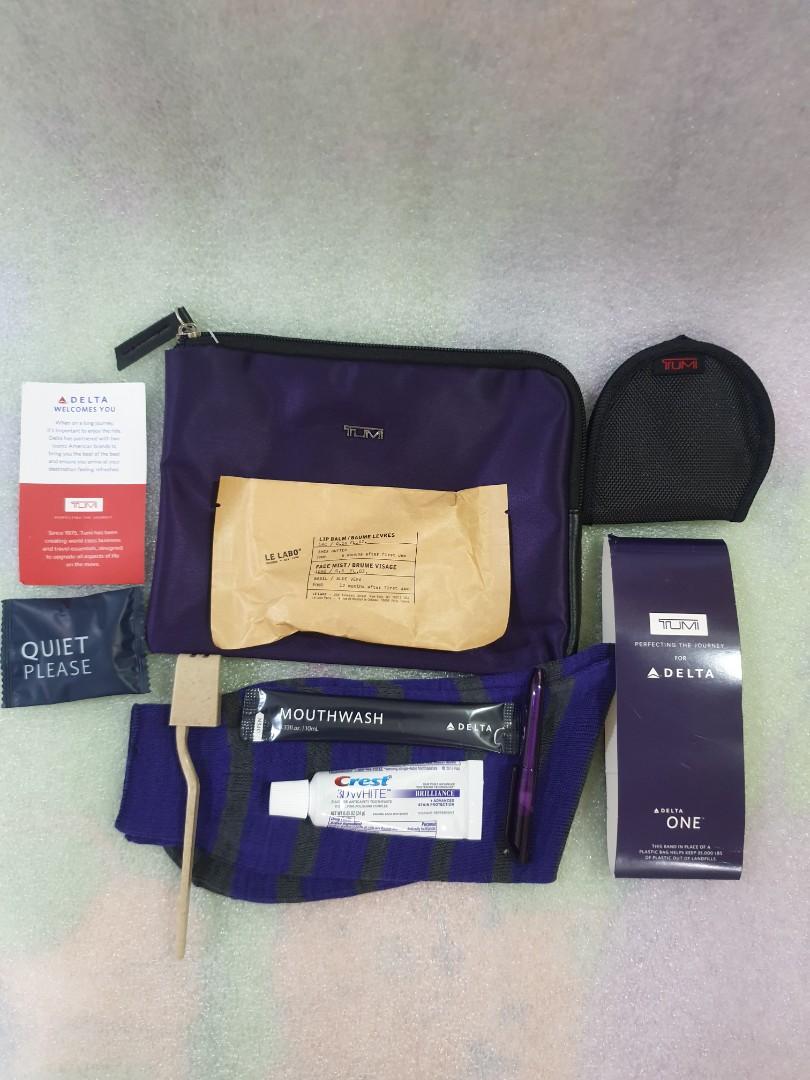 Delta tumi on sale amenity kit 2019
