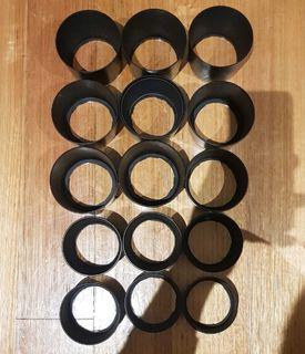 Used Bulk Assorted Size Unbranded Lot 15x Camera Lens Hood BL63