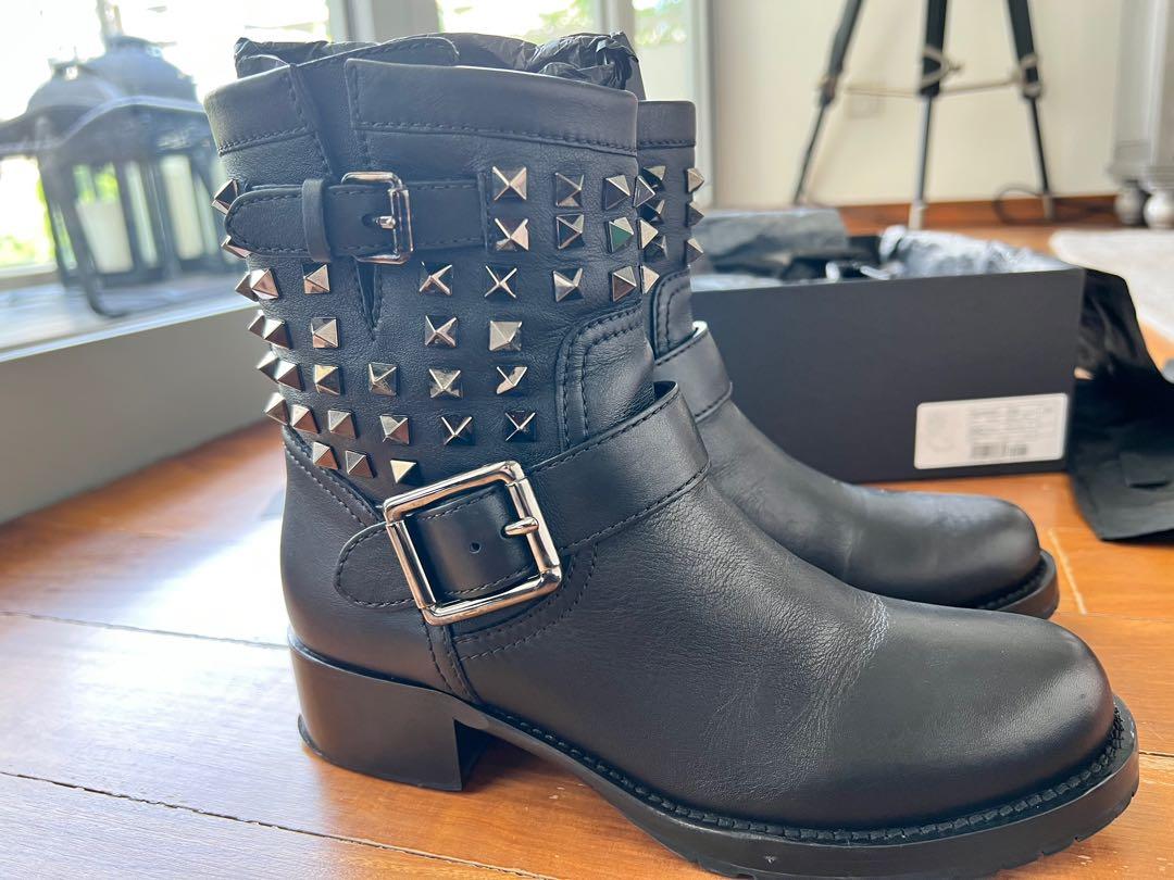 Valentino rockstud sales moto boots