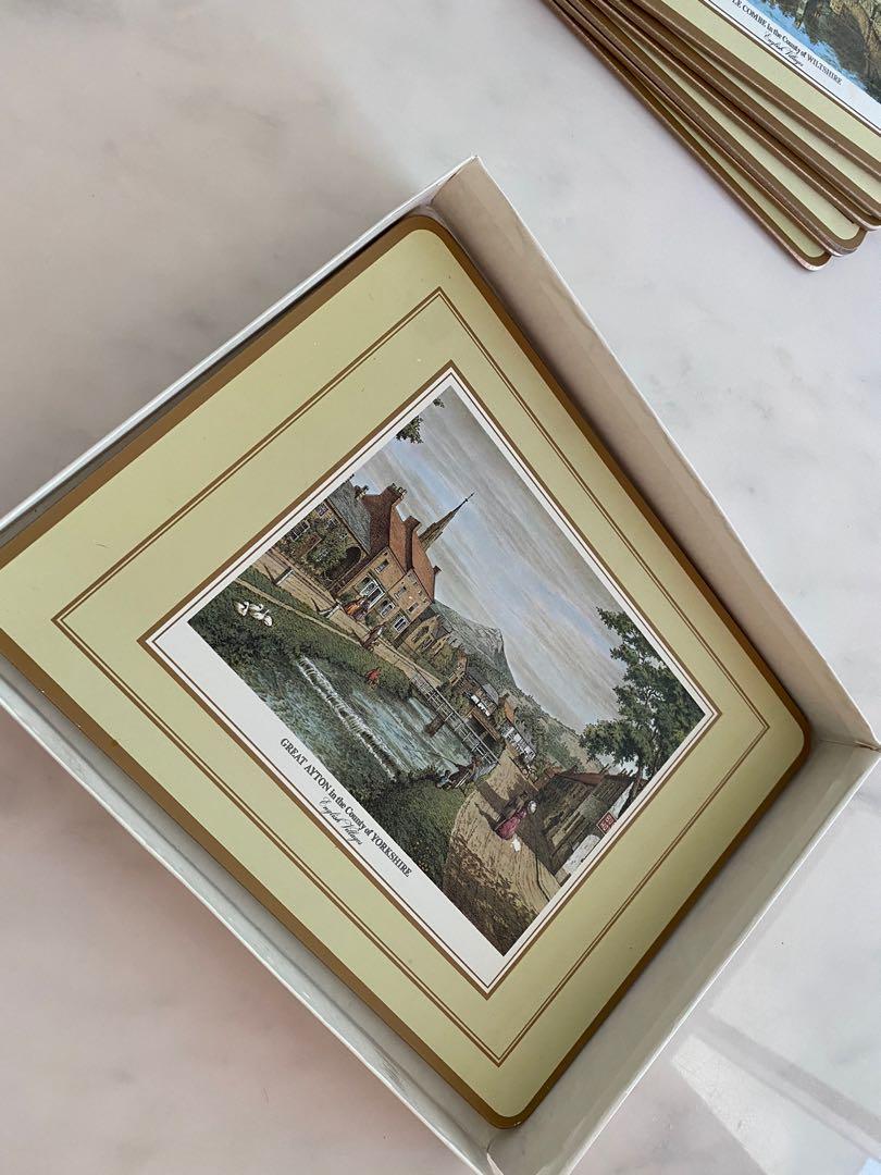 Vintage Pimpernel 6 + 2 Placemats English Villages, Furniture & Home