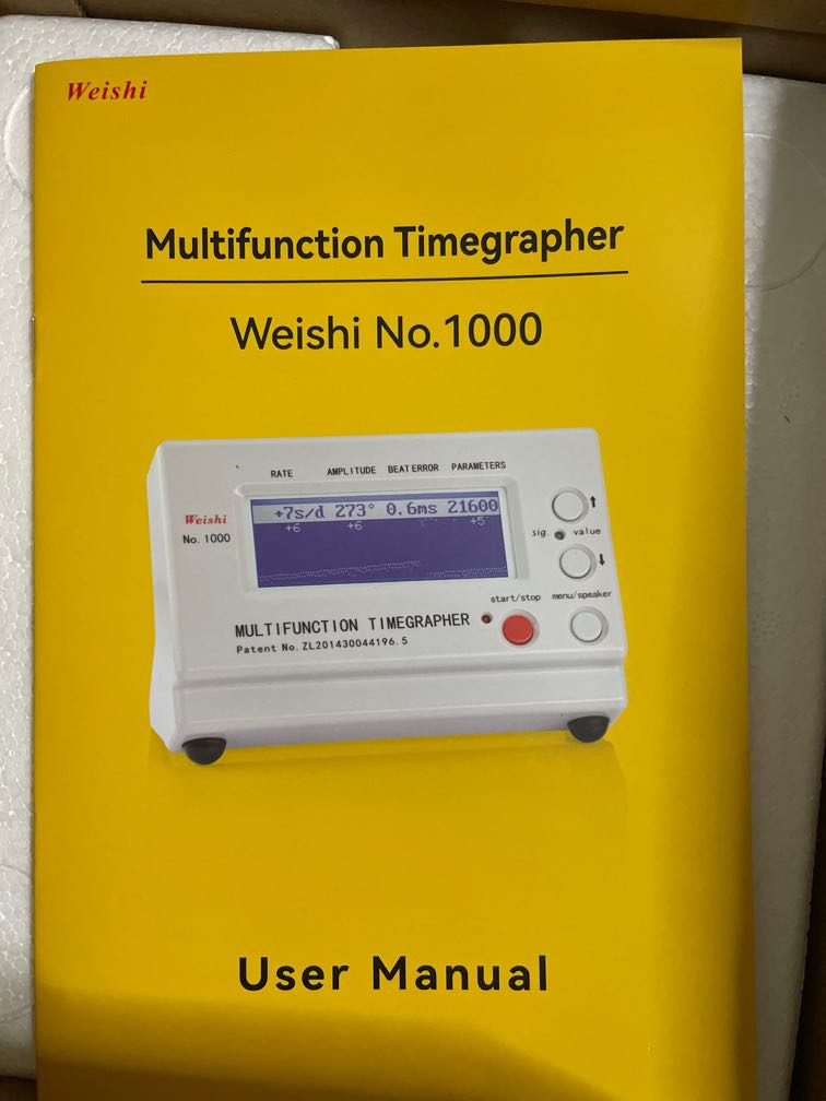 Weishi timegrapher 2000 shop