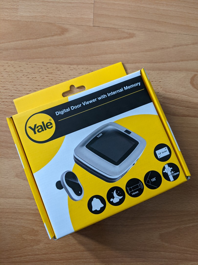 Yale Digital Door Viewer with internal memory (Black), Furniture & Home