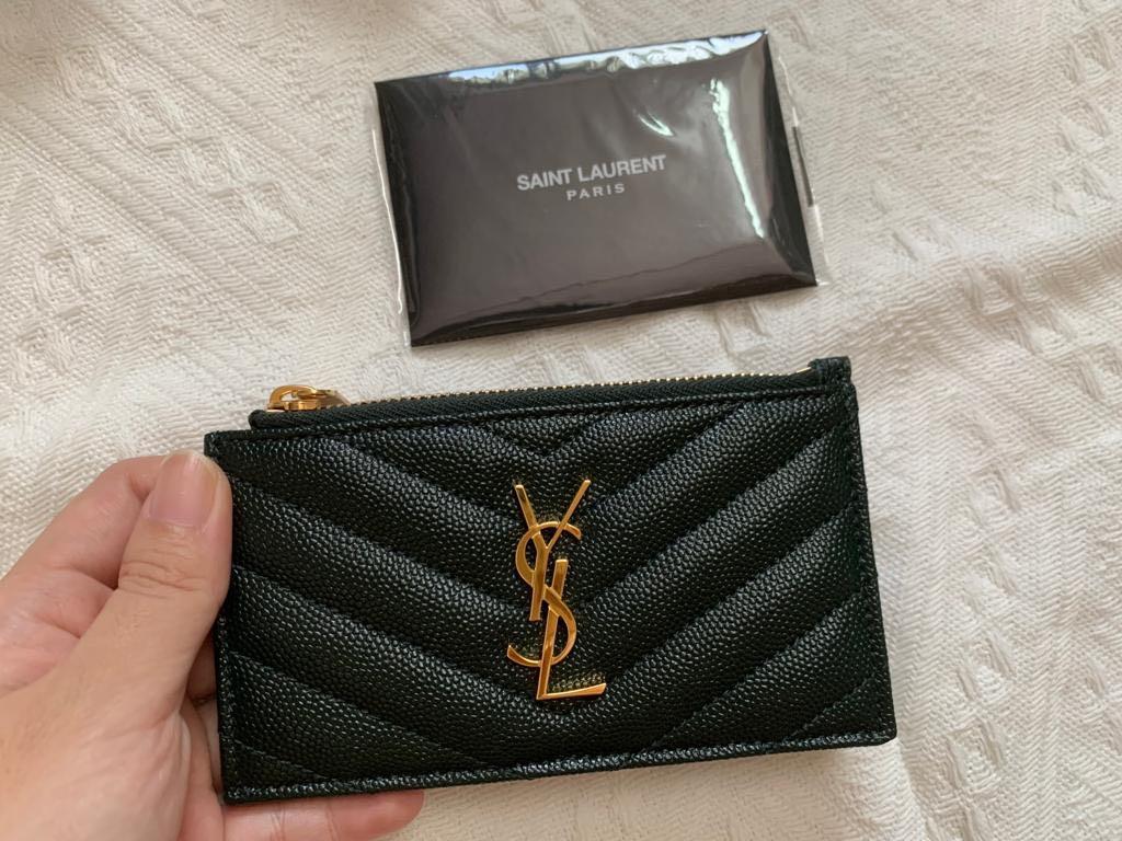 Saint Laurent Lipstick Red Matelasse Grained Leather Monogram Wallet on  Chain. Gold hardware. Made in Italy., Luxury, Bags & Wallets on Carousell