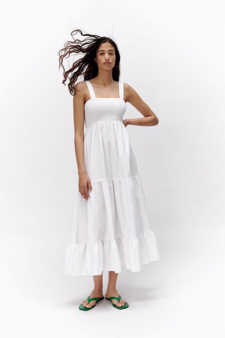 ZARA POPLIN MIDI DRESS Women s Fashion Dresses Sets Dresses