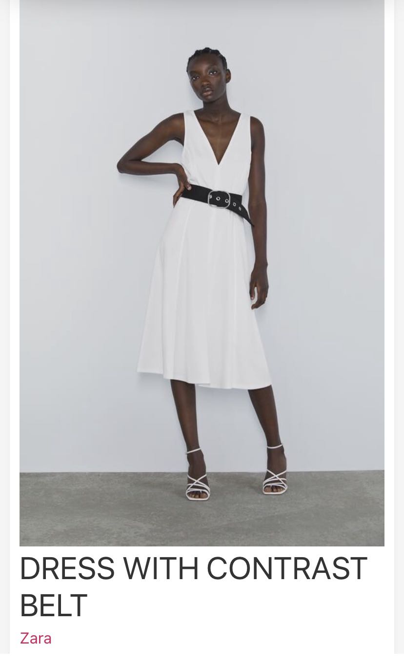 Zara dress discount with contrasting belt