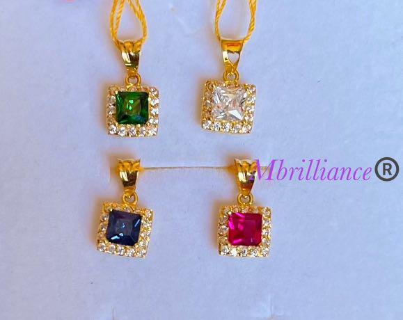 Gold pendant with stone design best sale
