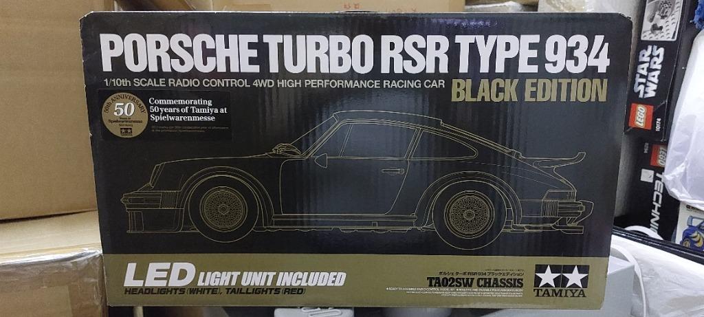 田宮Tamiya 1/10 RC Porsche Turbo RSR Type 934 Black Edition (Spielwarenmesse  Nurnberg 50 th Anniversary Edition) #47362
