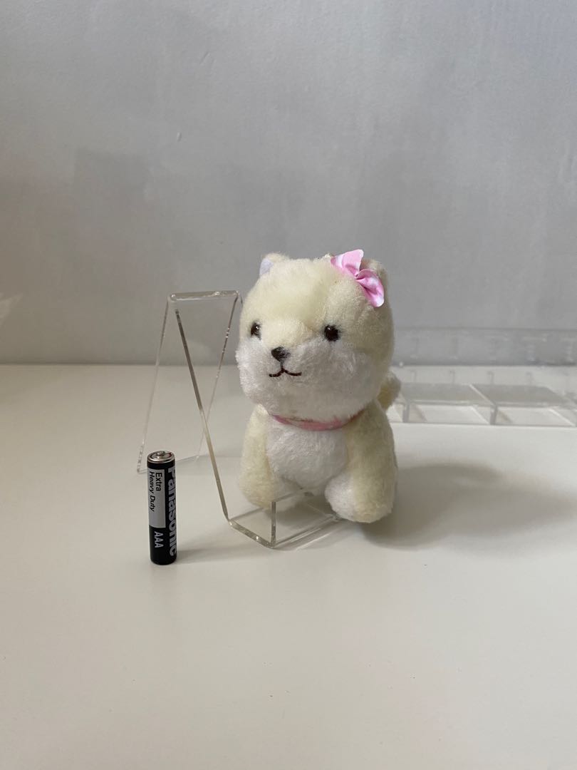AMUSE CREAM HACHIKO SHIBA INU DOG PLUSH KEYCHAIN, Hobbies & Toys