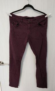 Asos dark purple skinny jeans