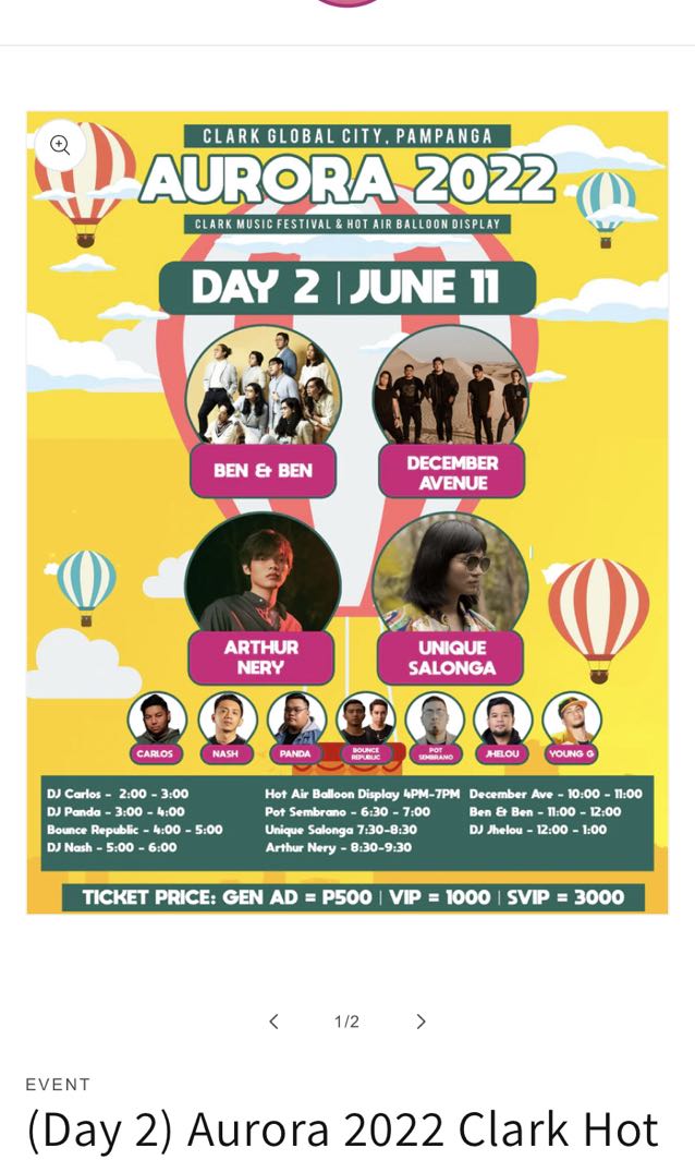 Aurora Festival 2022 Day 2, Tickets & Vouchers, Event Tickets on Carousell