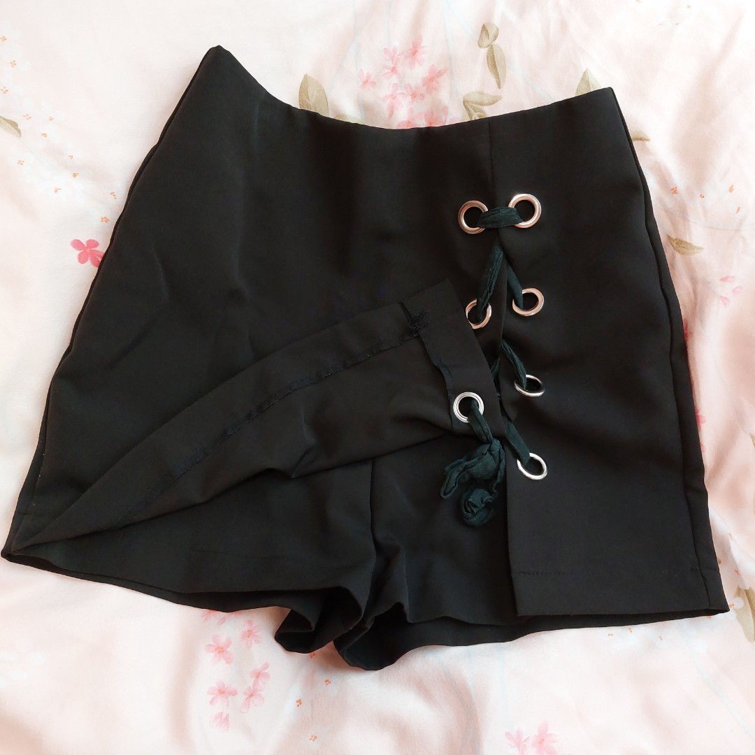 Black Corporate Work Skort (Skirt Short Hybrid) TEMT, Women's Fashion ...