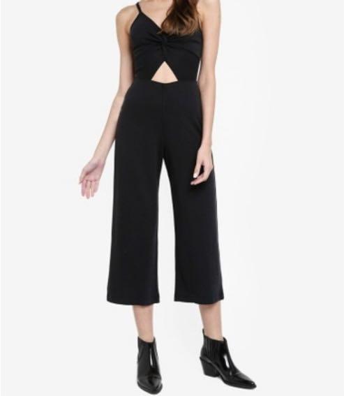 Hollister crop wide leg jumpsuit deals