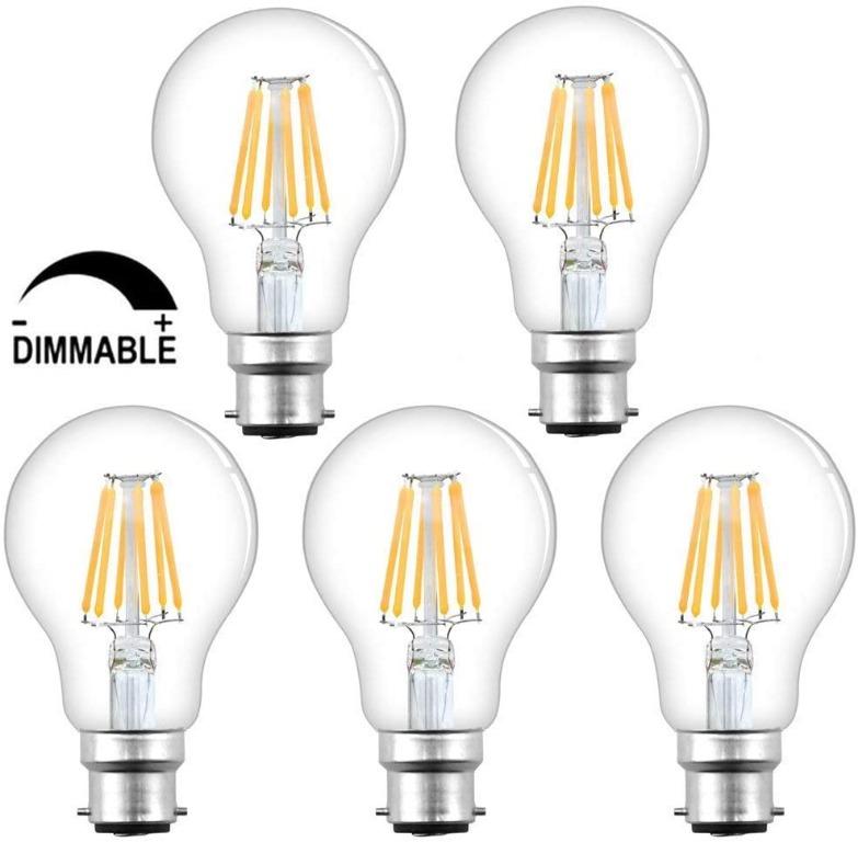 Bonlux 4W G125 E27 Dimmable LED Filament Globe Lamp Cool White 6000K Edison ES 