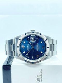 Brand New Rolex Oyster Date 15210 Blue Dial Automatic Steel Casing Bracelet