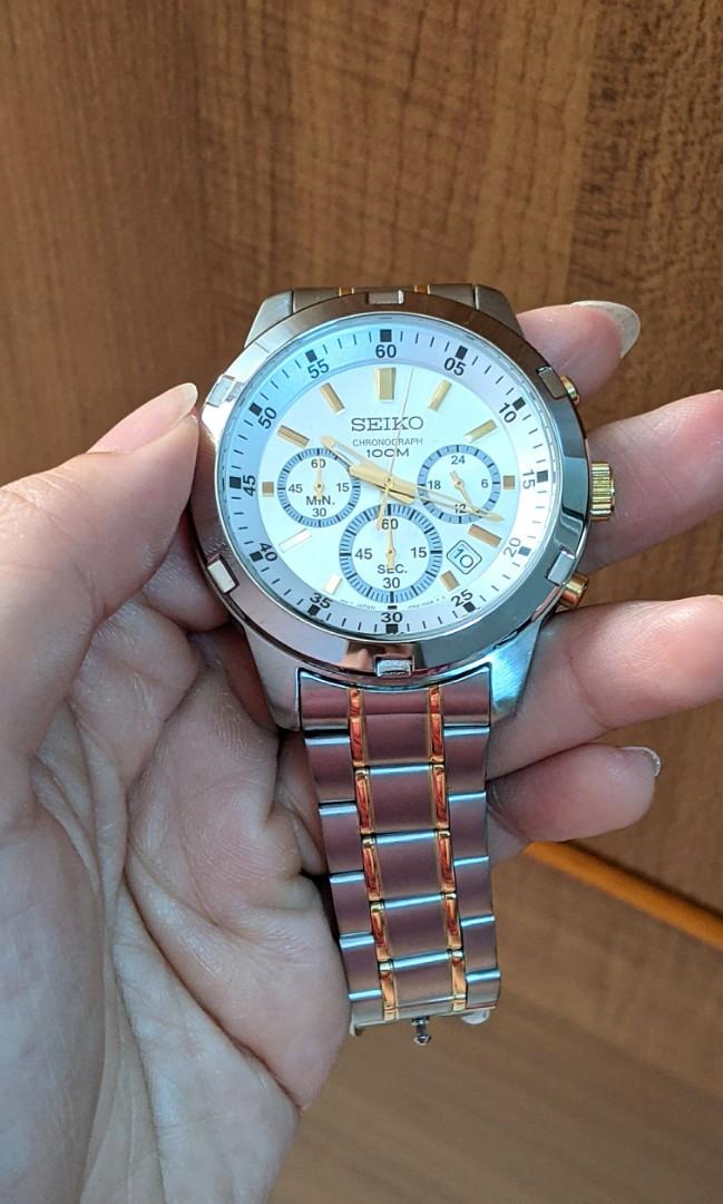 BRAND NEW] Seiko Analogue Quartz Chronograph Cal. 4T53, Luxury, Watches on  Carousell