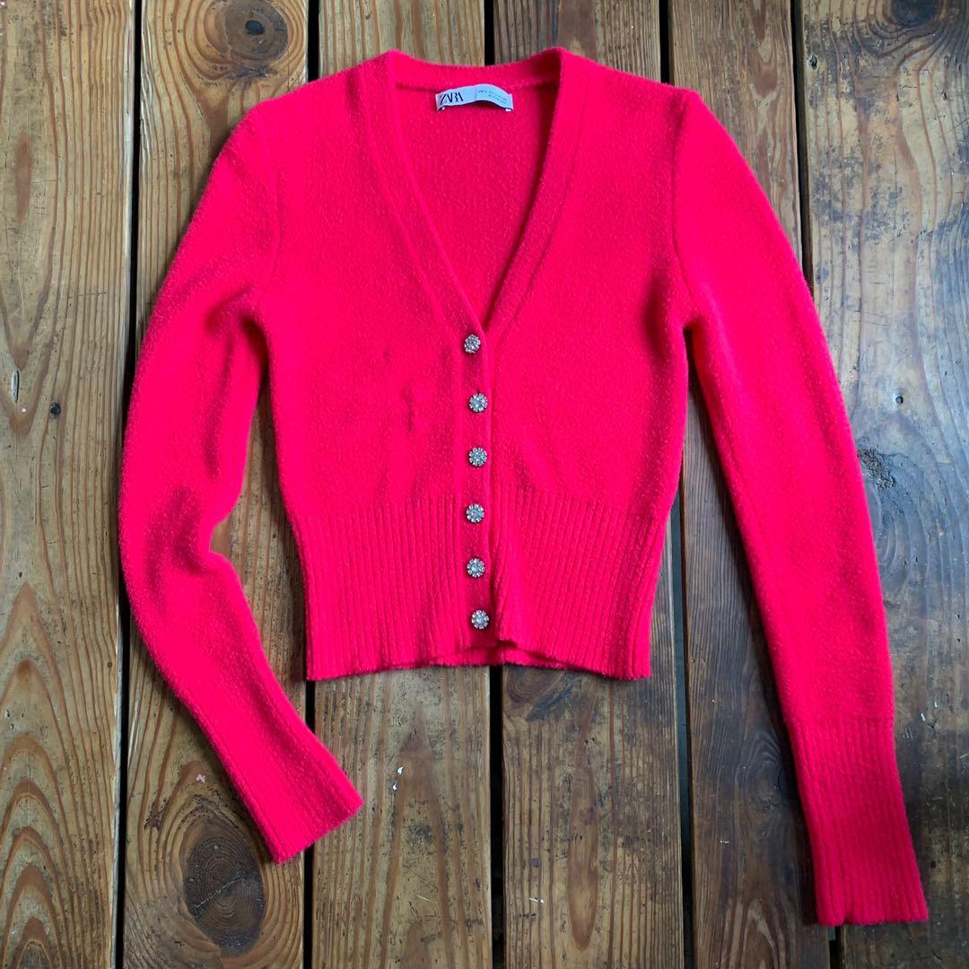 Zara fuchsia cardigan clearance