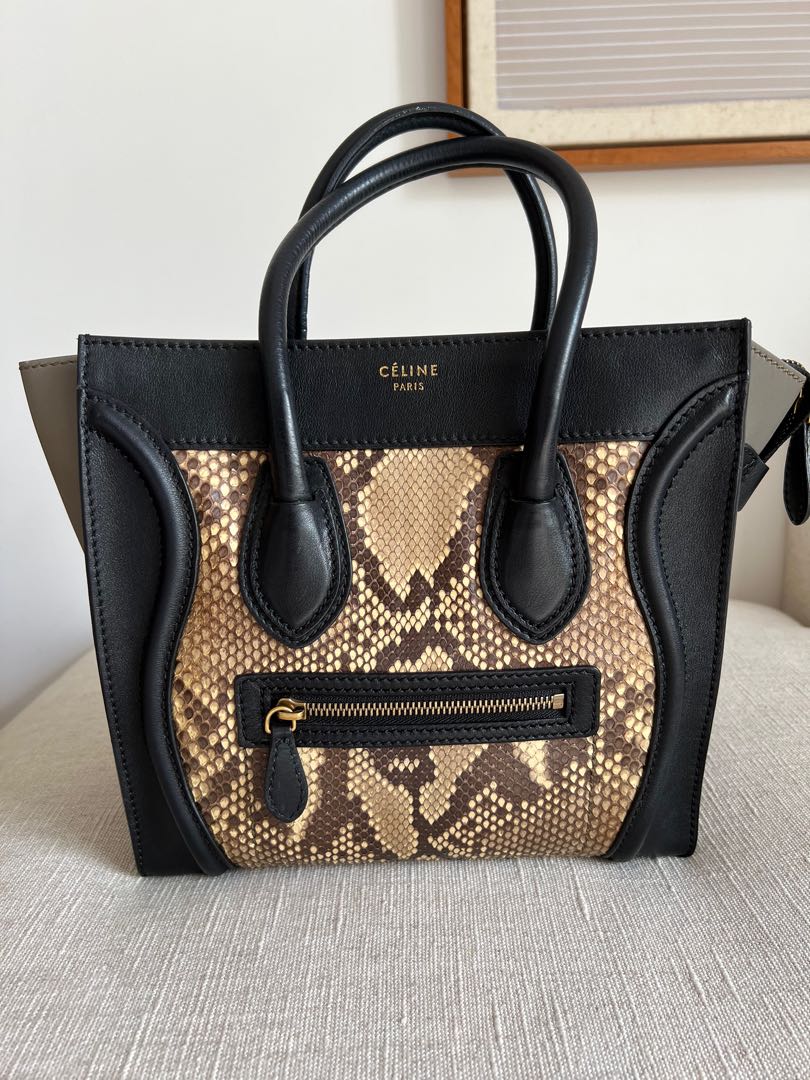 Celine luggage python clearance