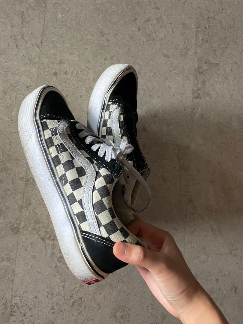 Checkered old skool vans womens top