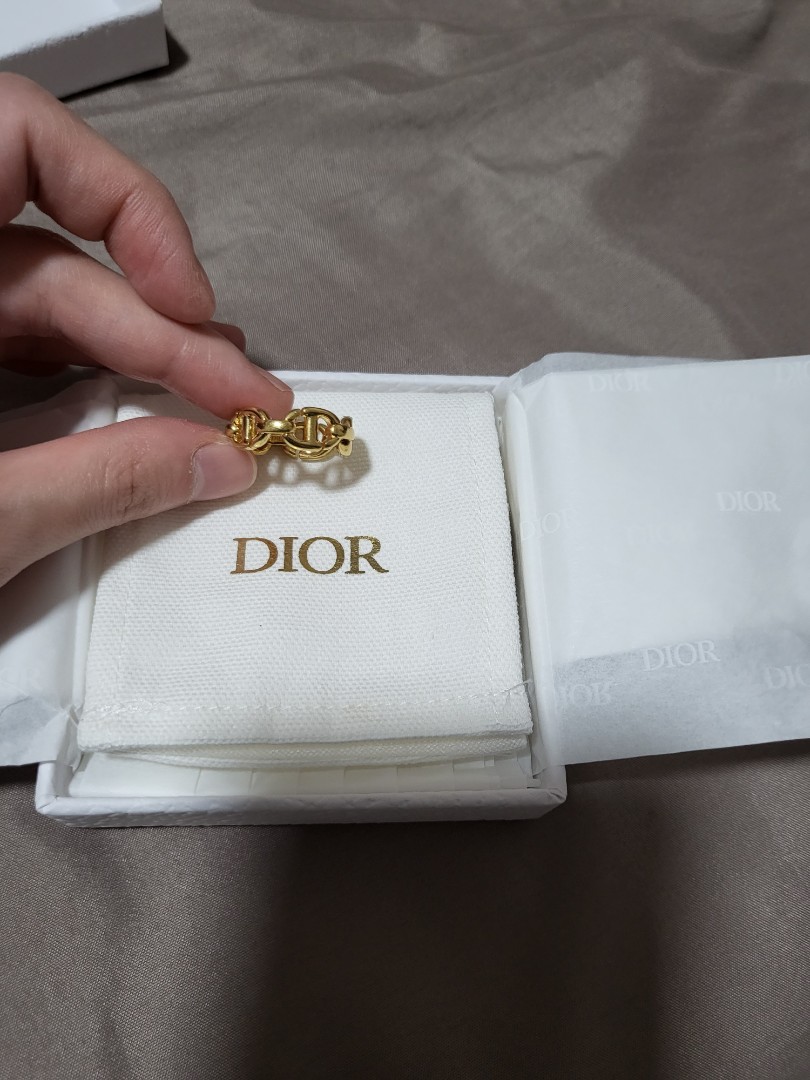 CHRISTIAN DIOR CD NAVY RING, Luxury, Accessories on Carousell