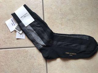 COMME DES GARCONS HOMME Socks Black-Gray Thick Stripes