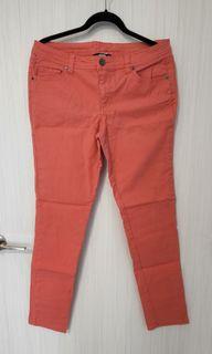 Coral skinny jeans
