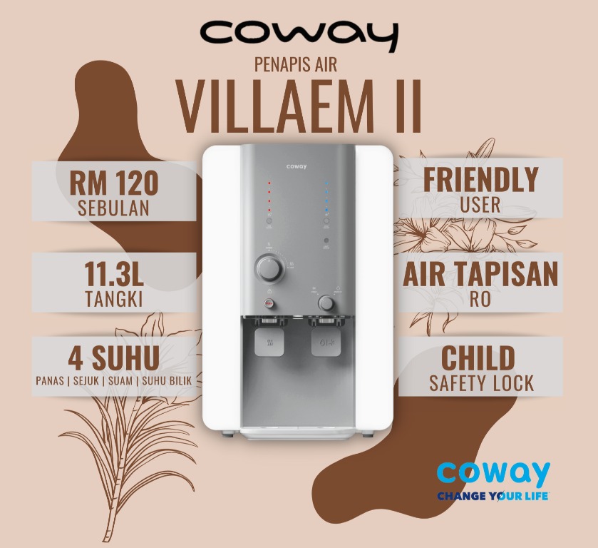 COWAY VILLAEM II 🏆+ FREE 1 MONTH, TV & Home Appliances, Kitchen
