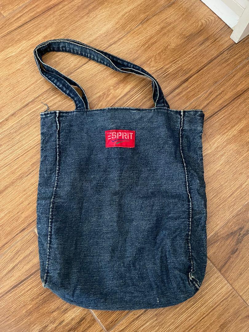 Vintage Neiman Marcus Large Chambray Y2K Denim Tote Carry All Bag