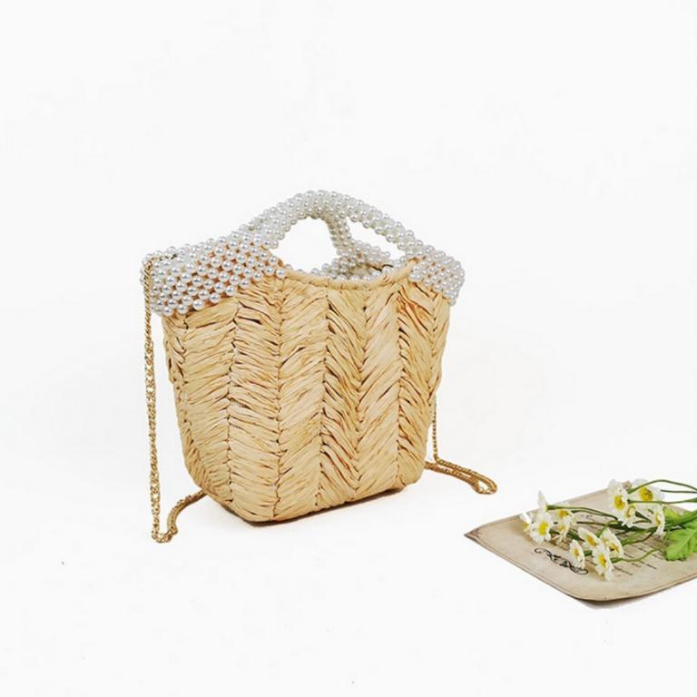DIRECT FROM FACTORY ZARA FAUX PEARL BEAD BASKET BUCKET BAG CROSSBODY STRAP