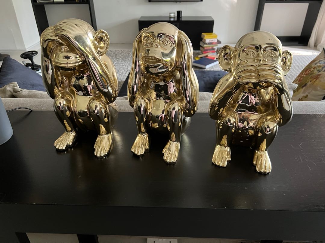 Good luck monkeys, Furniture & Home Living, Home Decor, Other Home Decor on Carousell