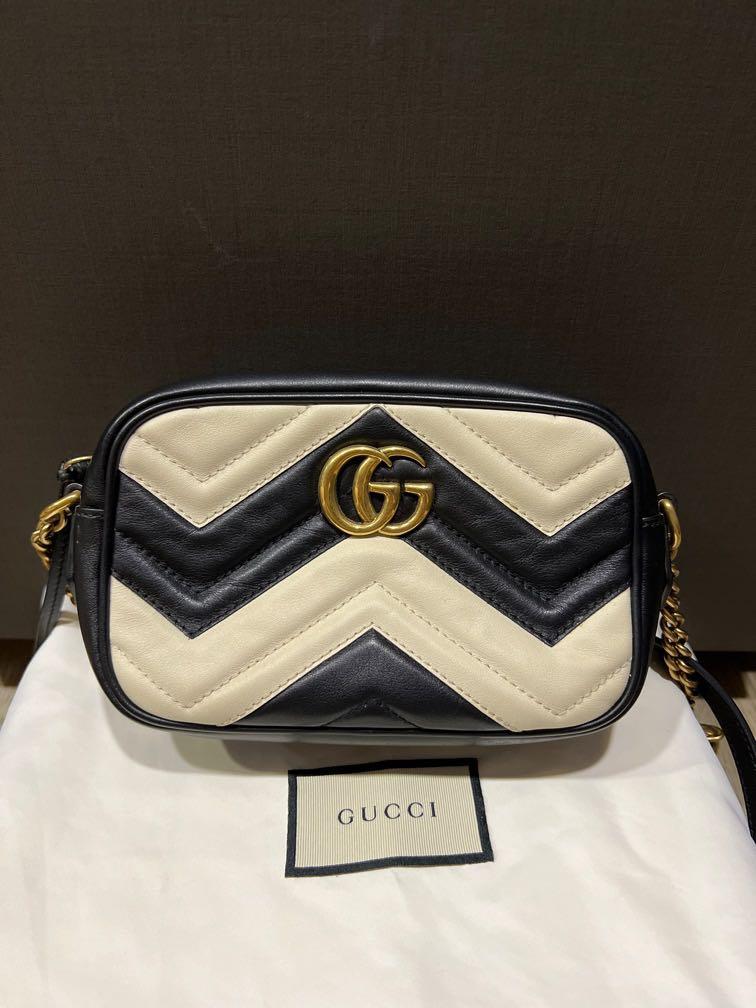 Gg marmont matelassé outlet mini bag black