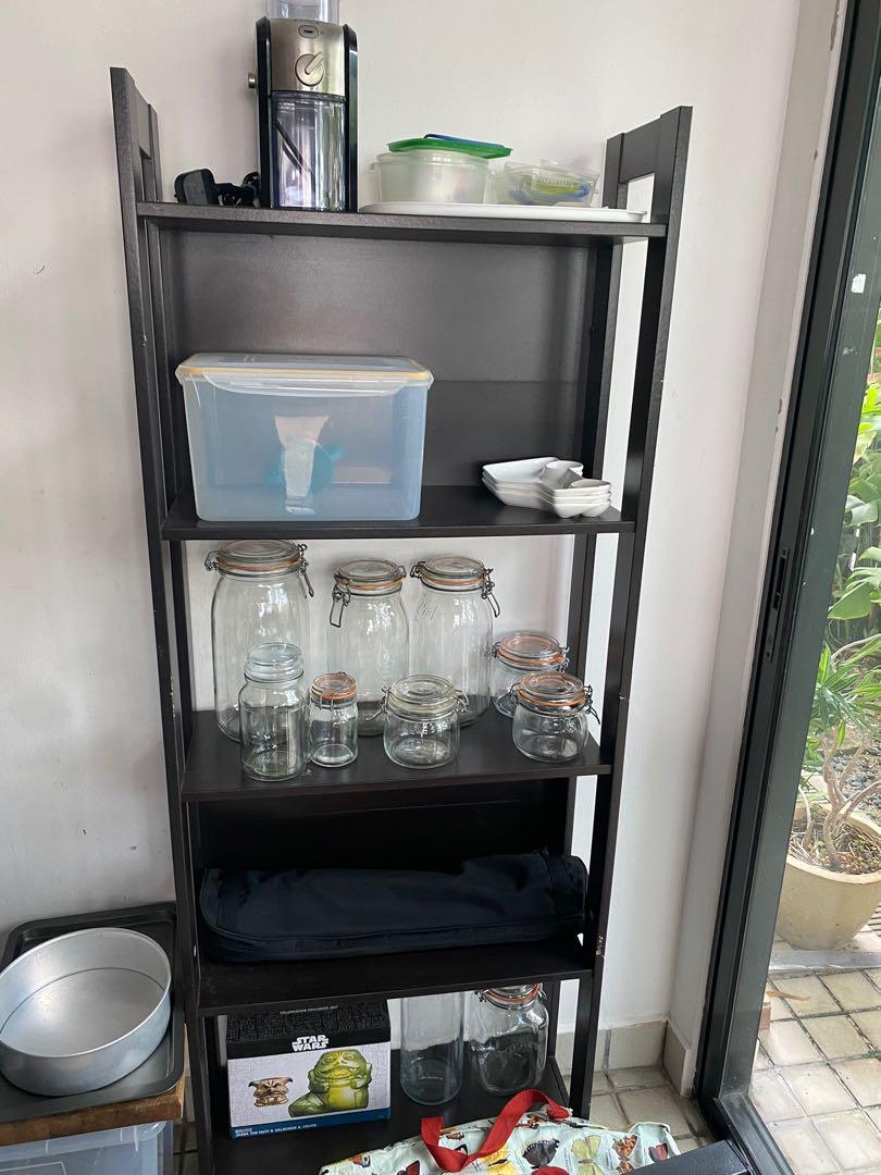 IKEA black shelving, Furniture & Home Living, Furniture, Shelves