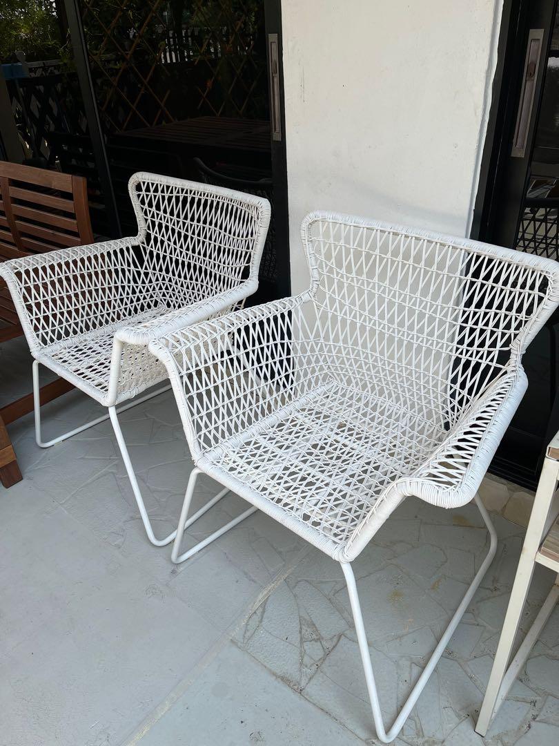 IKEA Hogsten Chair Outdoor White, Furniture & Home Living, Furniture