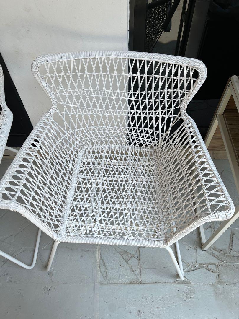 IKEA Hogsten Chair Outdoor White, Furniture & Home Living, Furniture