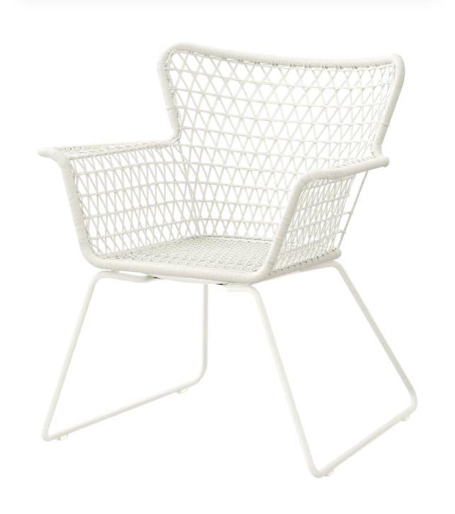 IKEA Hogsten Chair Outdoor White, Furniture & Home Living, Furniture
