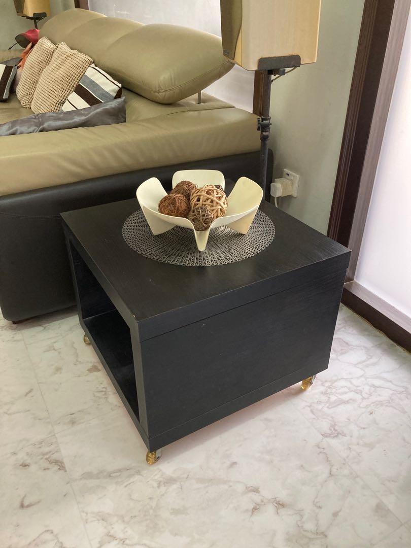 IKEA side table with rollers, Furniture & Home Living, Furniture