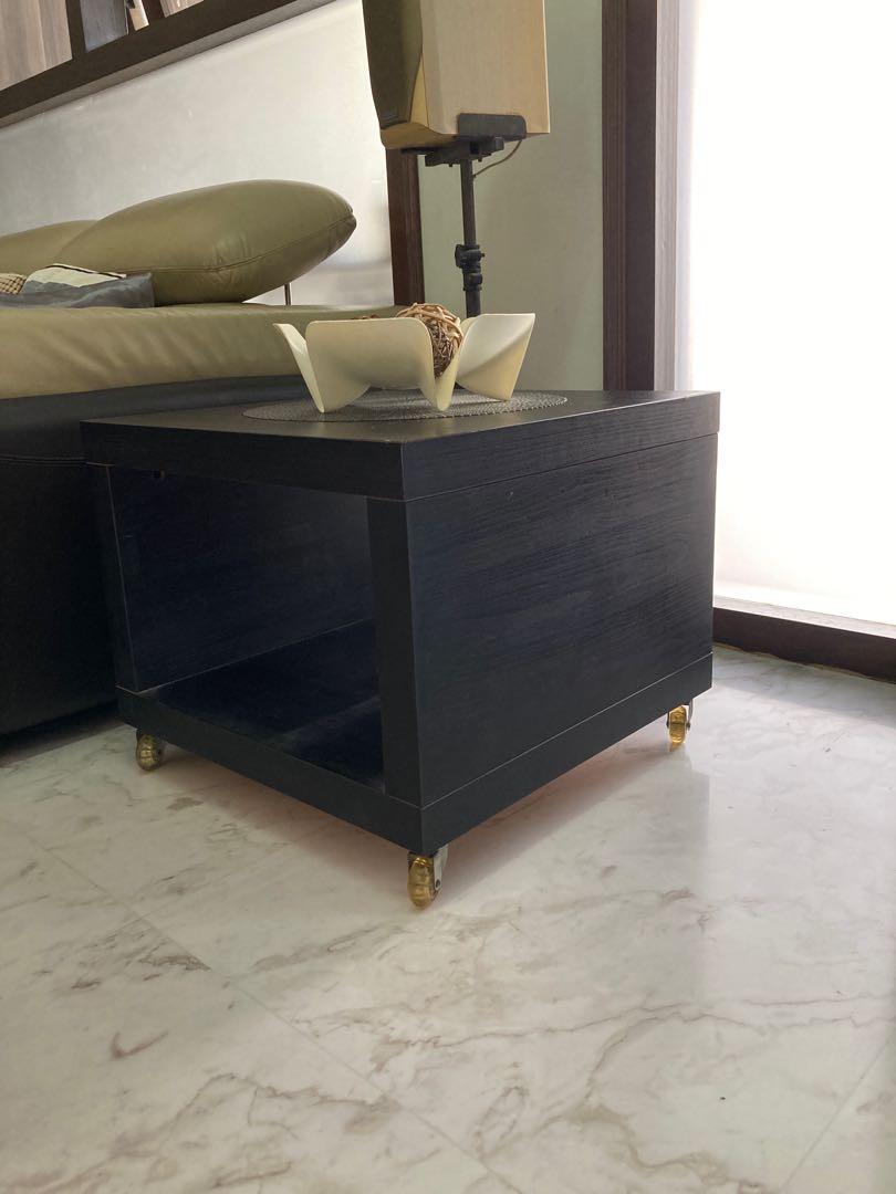 IKEA side table with rollers, Furniture & Home Living, Furniture