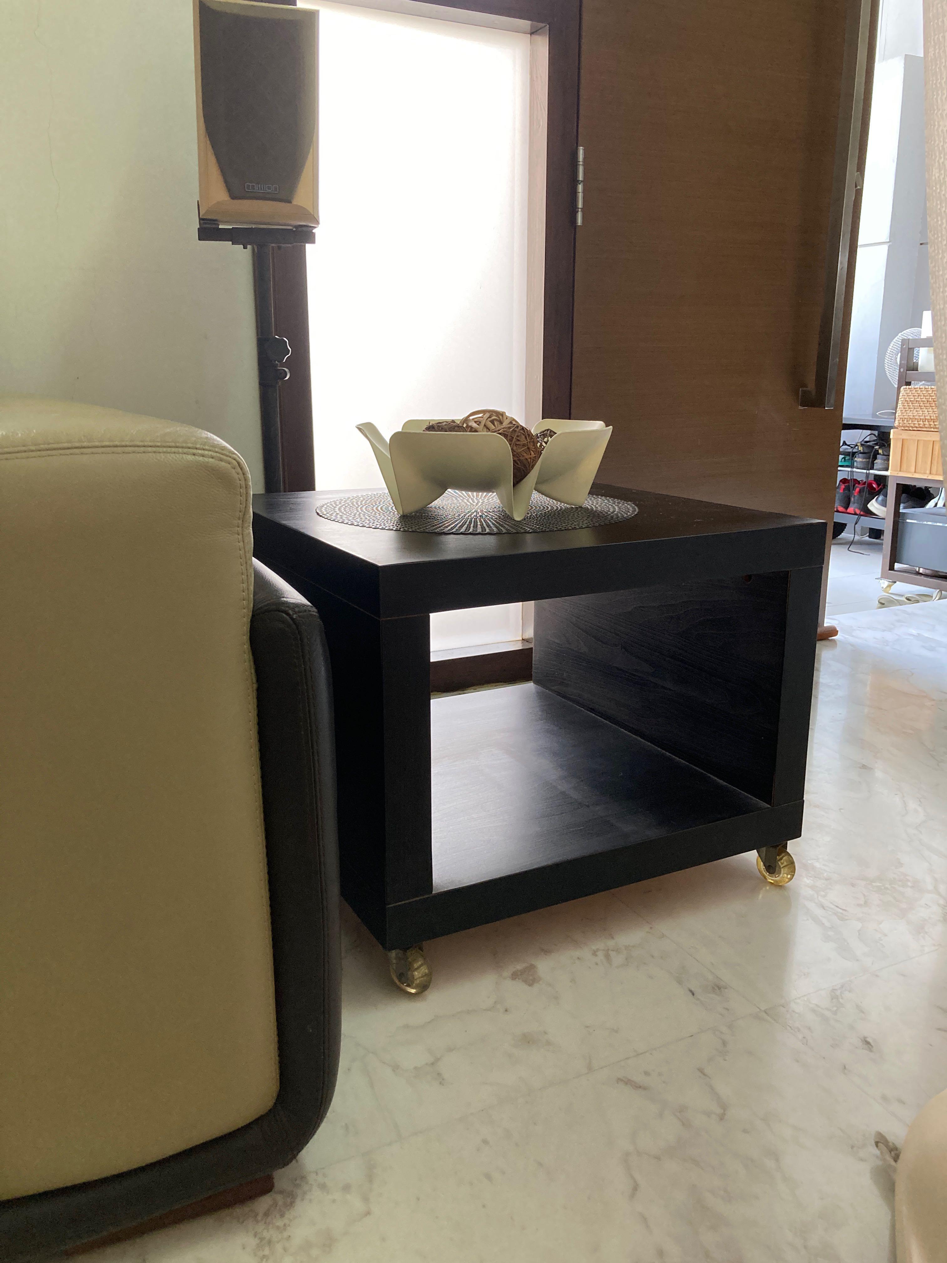 IKEA side table with rollers, Furniture & Home Living, Furniture