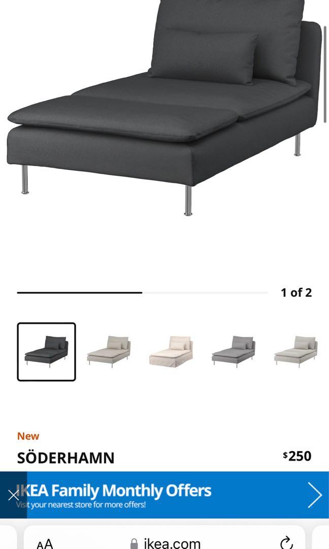IKEA Soderhamn Dark Grey Sofa Cover, Furniture & Home Living, Furniture