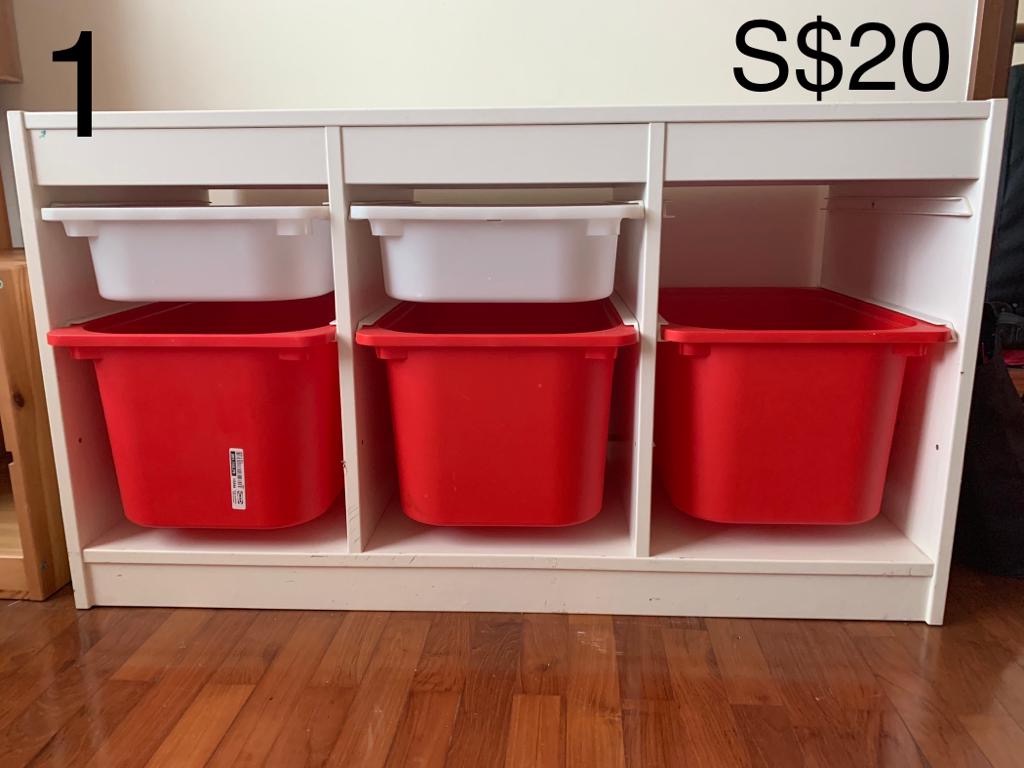 IKEA Storage rack WITH PLASTIC DRAWERS, Furniture & Home Living