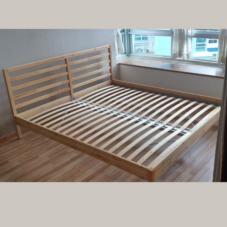 IKEA TARVA KING SIZE Bed frame, Furniture & Home Living, Furniture, Bed
