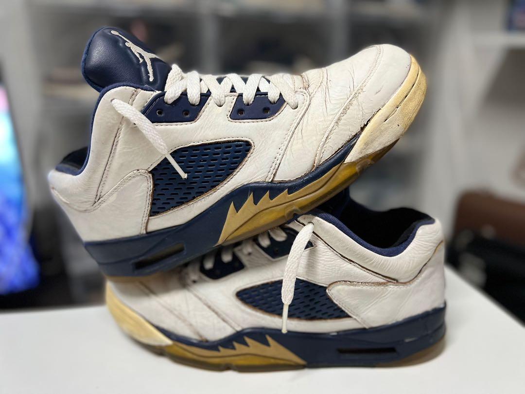 Jordan Retro 5 low White Metallic Gold Men s Fashion Footwear