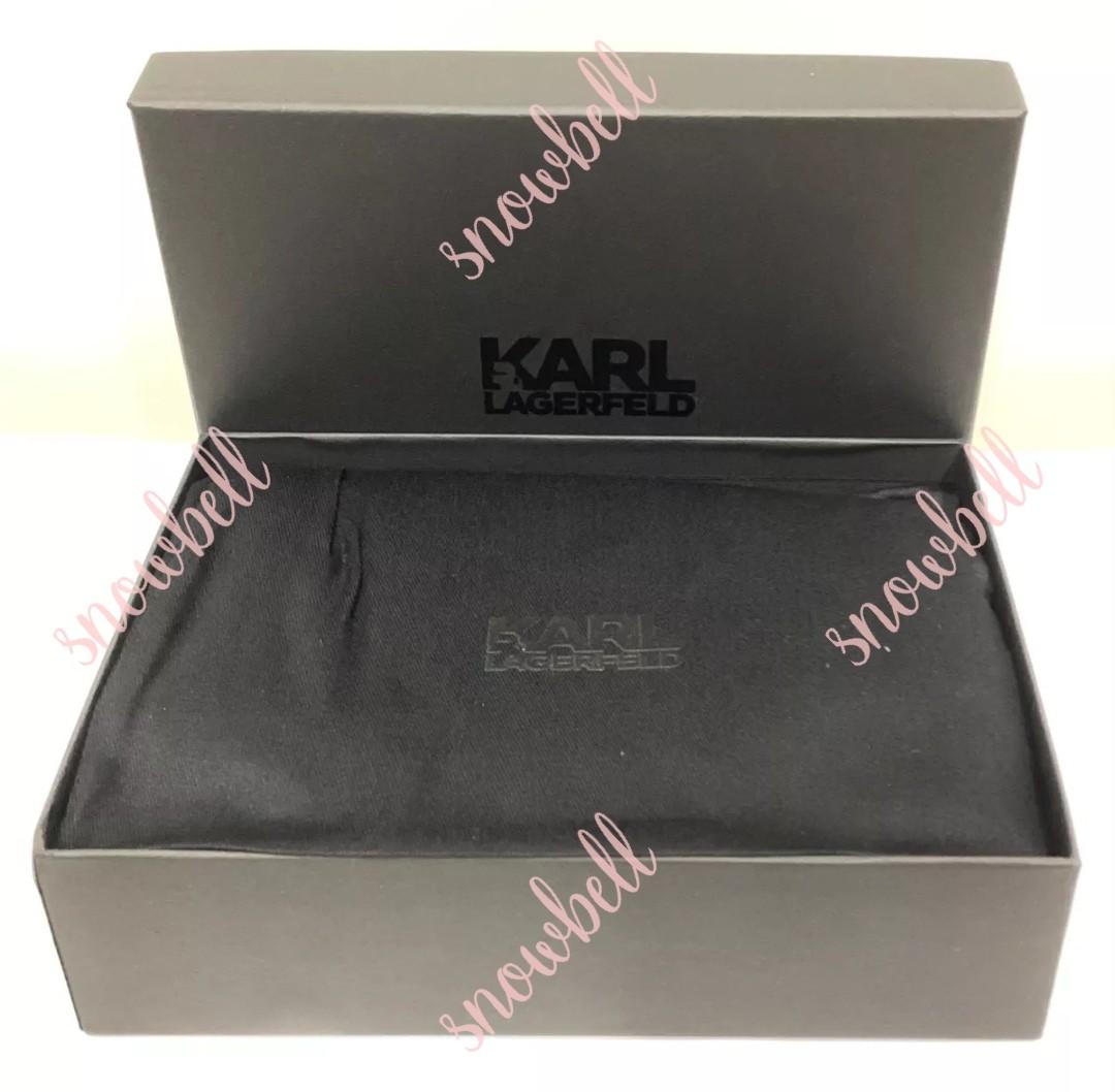 Karl Lagerfeld Black/Gold Acrylic Rue Lagerfeld Chain Box Clutch
