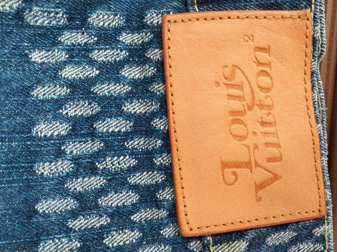 Louis Vuitton LOUISVUITTON Size: 48 RM202M UZC HJA10W Giant Damier Waves  Monogram Denim Jacket