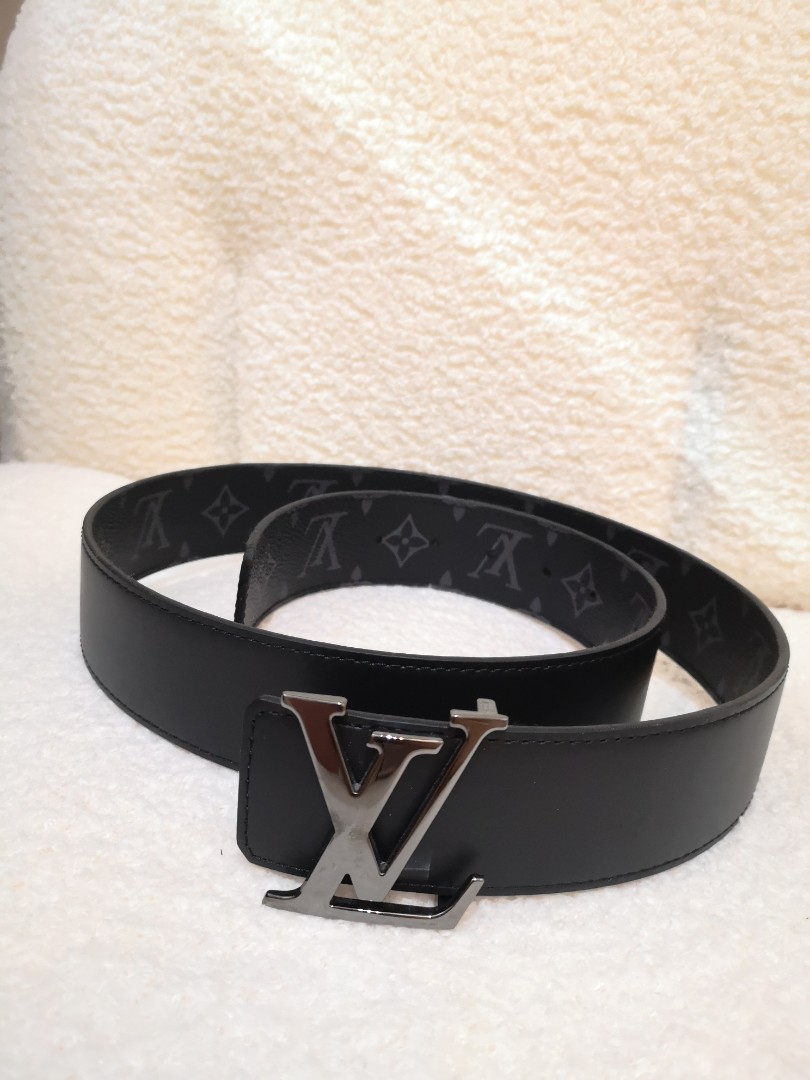 Louis Vuitton Josephine 18mm Reversible Belt Black + Cowhide. Size 90 cm