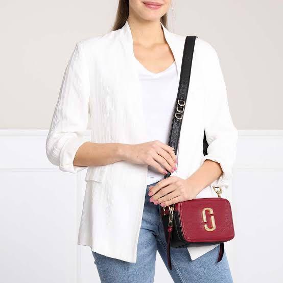 Marc Jacobs The Softshot 21 Crossbody Bag- Burgundy