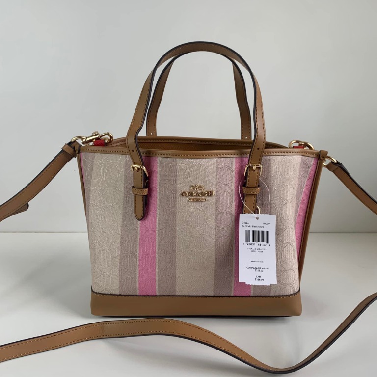 Mollie Tote 25 In Signature Jacquard With Stripes, Luxury, Bags ...